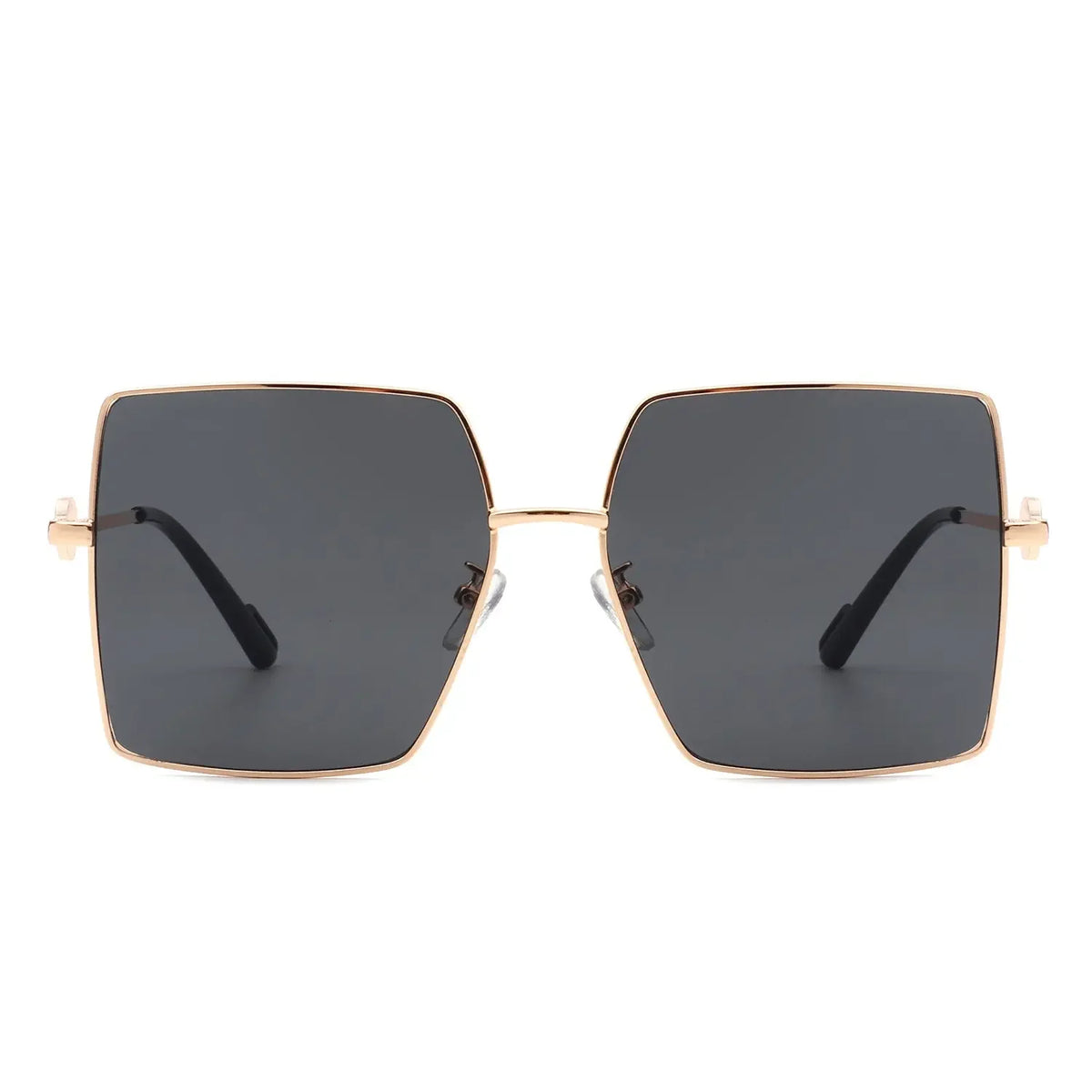 Benazia - Square Oversize Flat Top Large Tinted Women Fashion Sunglasses-1