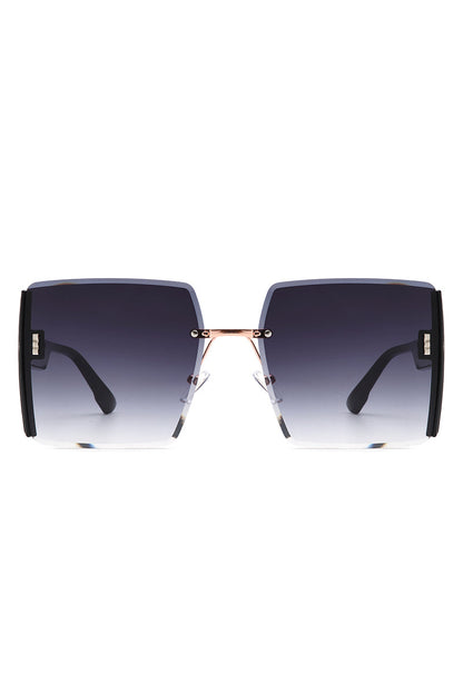 Lyris - Square Rimless Oversize Chic Women's Fashion Sunglasses
