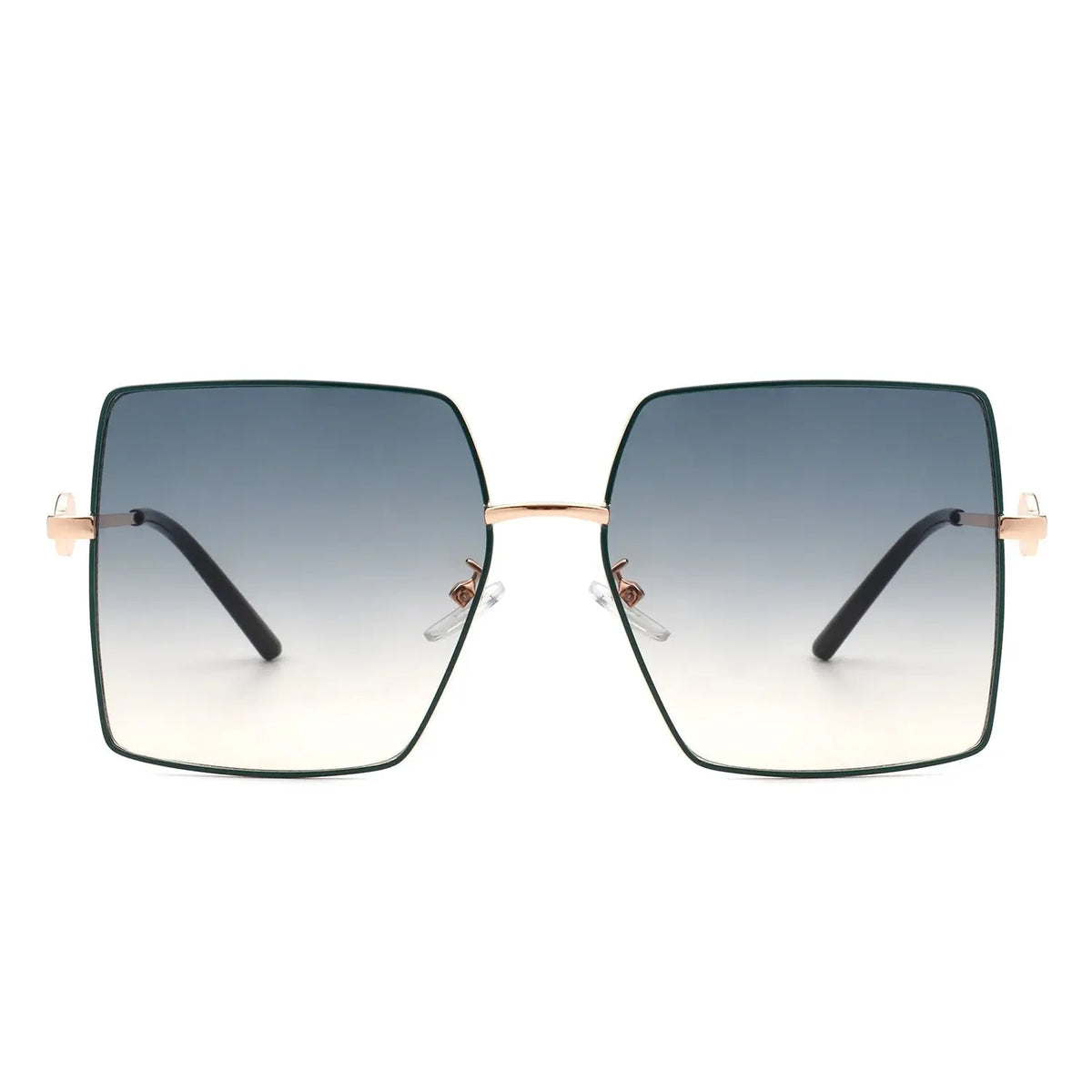 Benazia - Square Oversize Flat Top Large Tinted Women Fashion Sunglasses-2