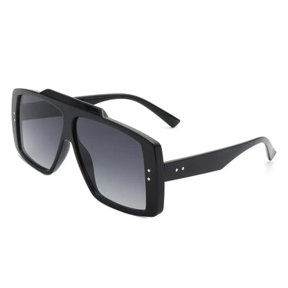 Halia - Square Retro Flat Top Fashion Sunglasses-5