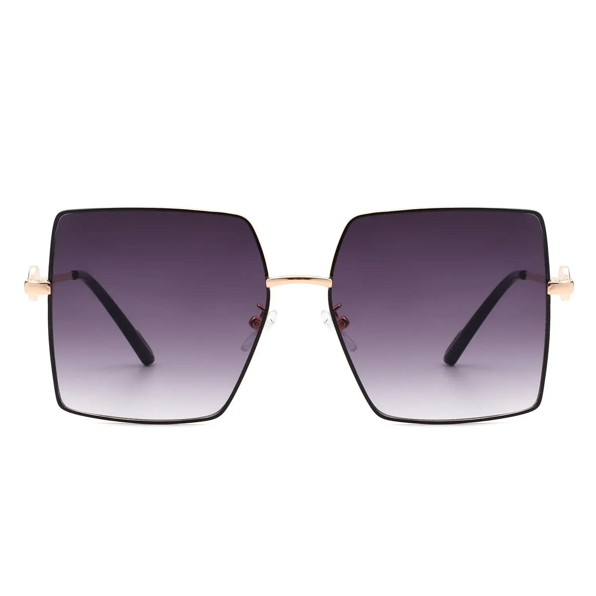 Benazia - Square Oversize Flat Top Large Tinted Women Fashion Sunglasses-4