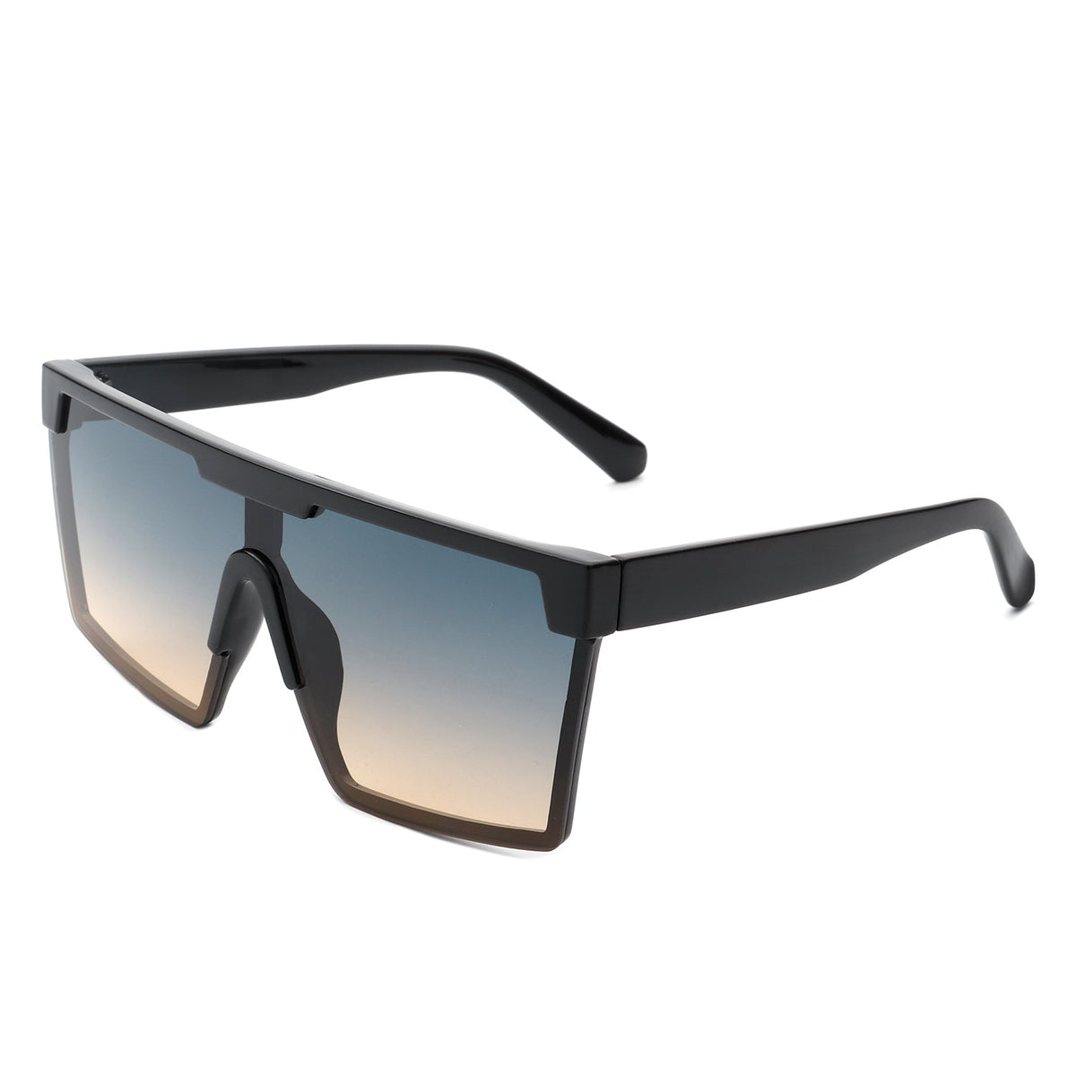 Vitalize - Oversize Retro Square Flat Top Tinted Fashion Women Sunglasses-6