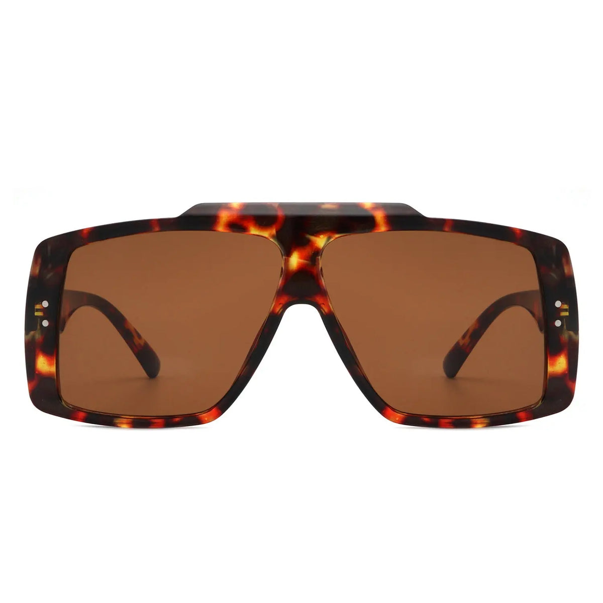 Halia - Square Retro Flat Top Fashion Sunglasses-1