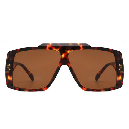 Halia - Square Retro Flat Top Fashion Sunglasses-1