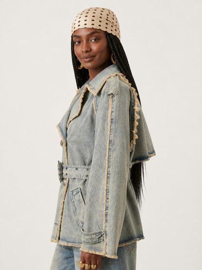 Adventurous Ripped Denim Jacket