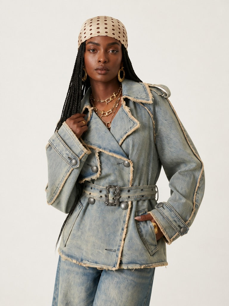 Adventurous Ripped Denim Jacket