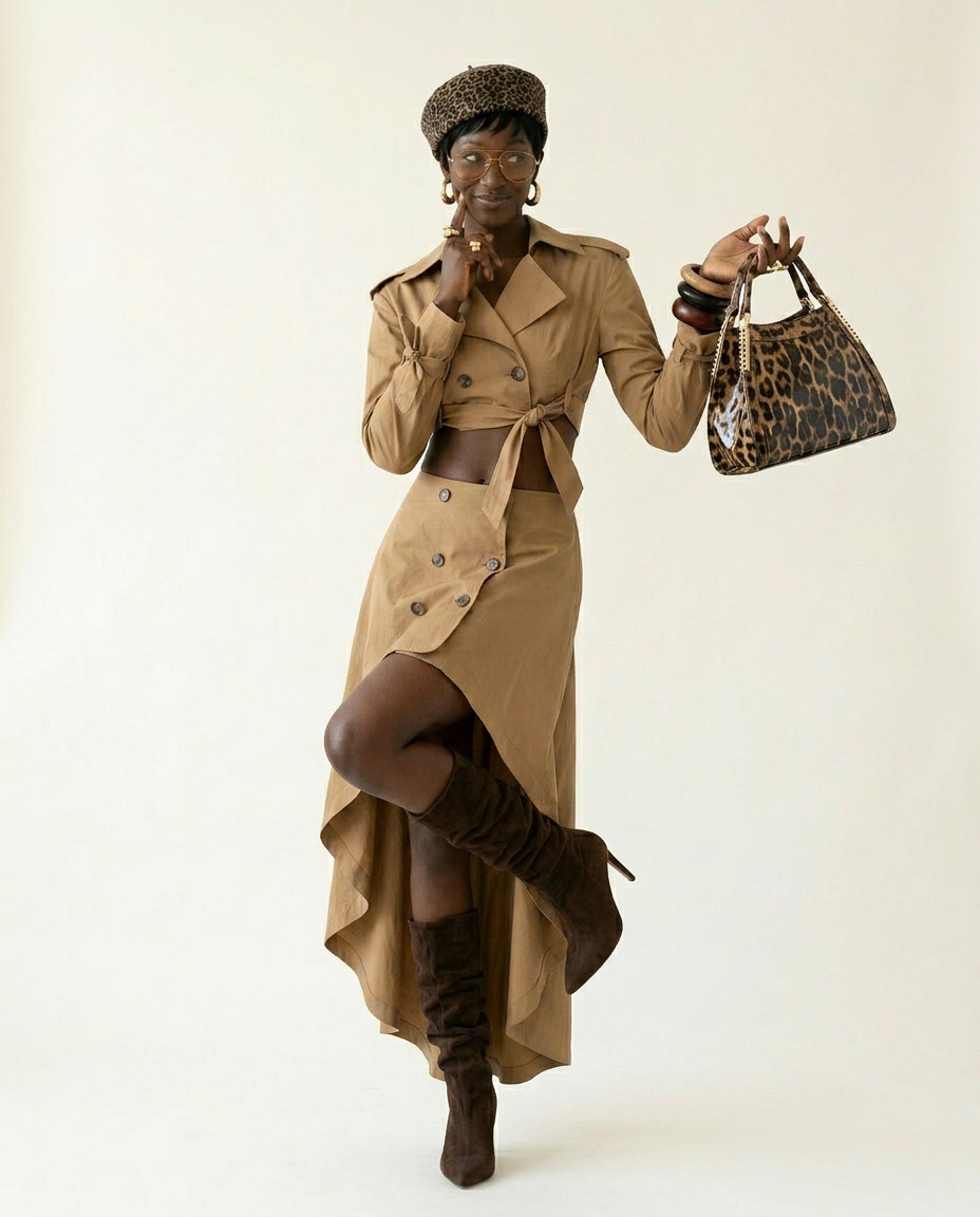 Sovereign Asymmetrical Cropped Two-Piece Set