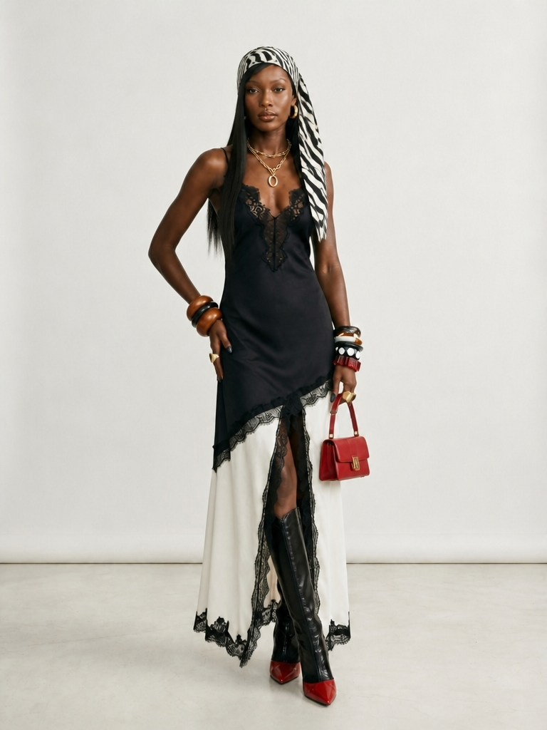 Worthy Lace Slip Maxi Dress
