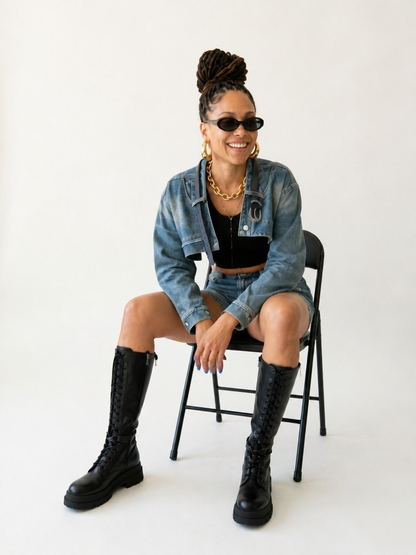 Unstoppable Cropped Denim Jacket