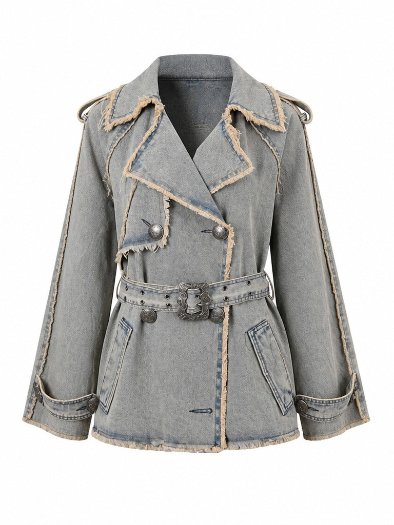 Adventurous Ripped Denim Jacket