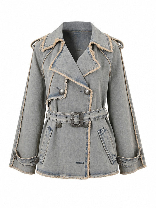 Adventurous Ripped Denim Jacket