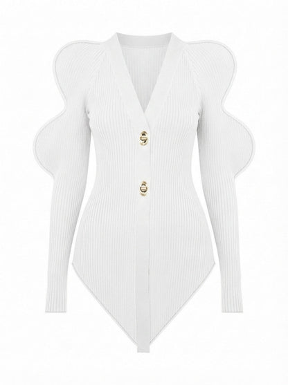 Audacious Ribbed Knit Sweater