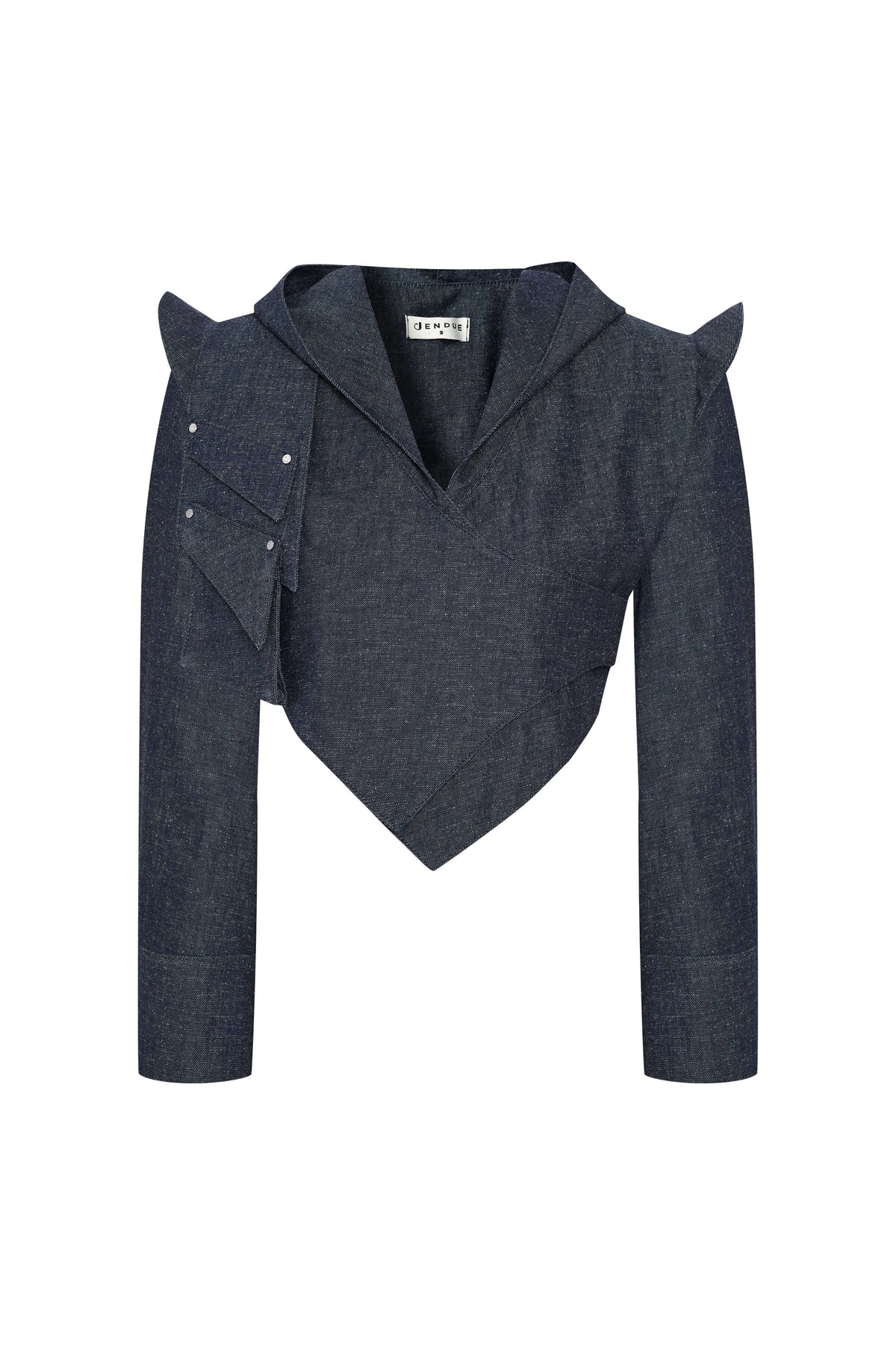 JENDUE High Frequencies Denim Jacket - Unique Cropped Style