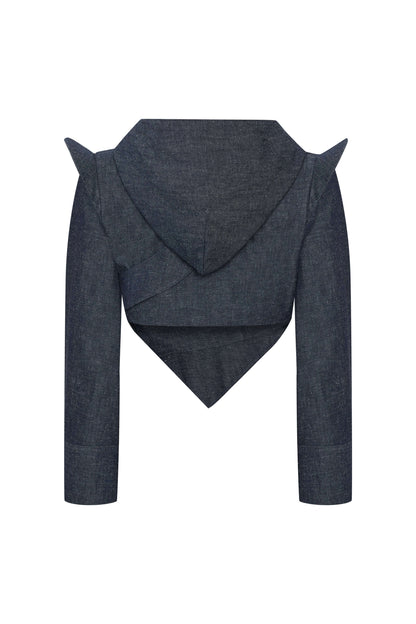 JENDUE High Frequencies Denim Jacket - Unique Cropped Style