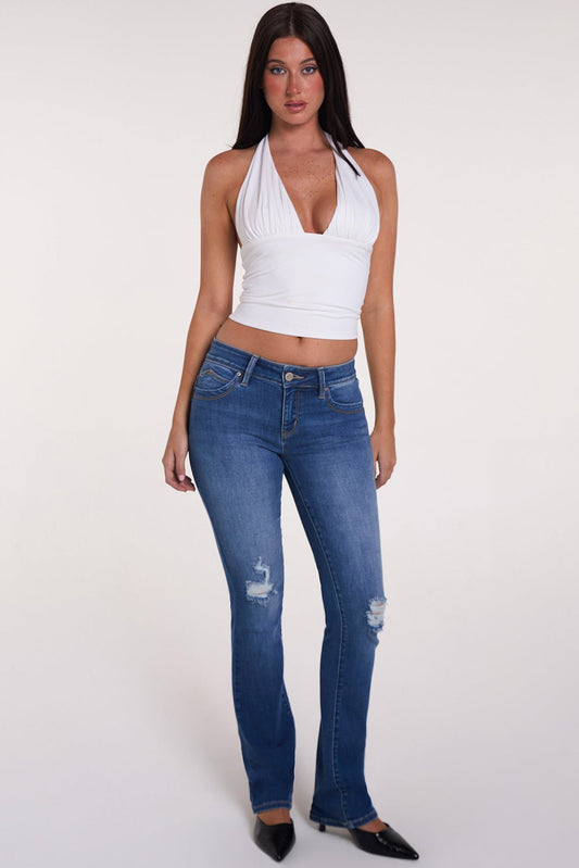 Women's Luxe Mid Rise WannaBettaButt Bootcut Jeans