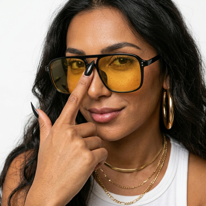 Fearless Acetate Square Sunglasses