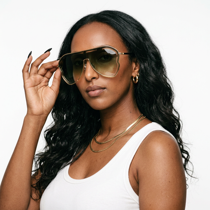 Daring Alloy Oversized Sunglasses