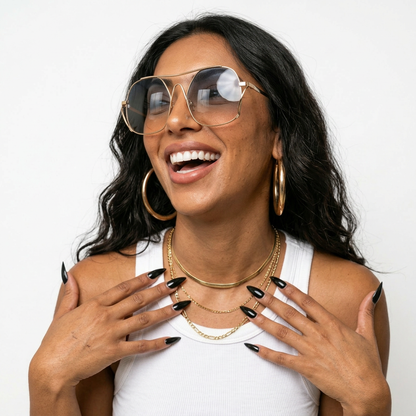 Metal Pilot Aviator Sunglasses