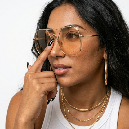 Metal Pilot Aviator Sunglasses