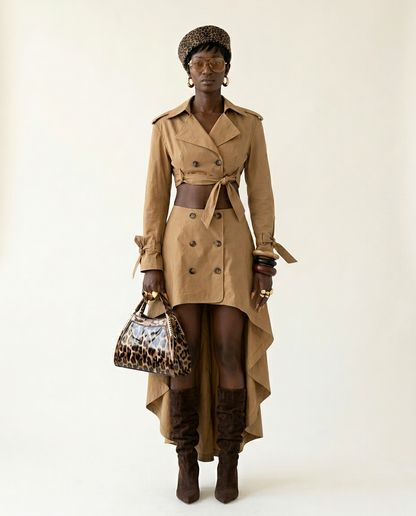 Sovereign Asymmetrical Cropped Two-Piece Set